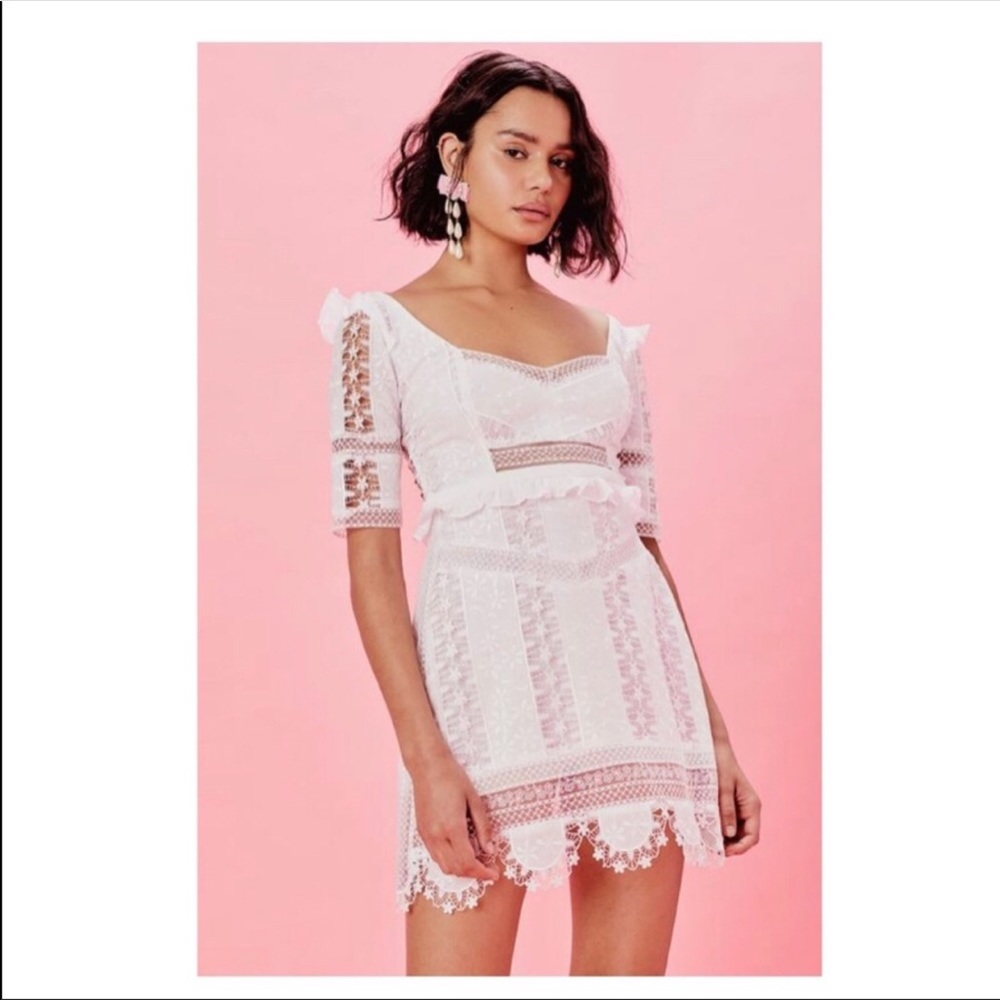 FOR LOVE AND LEMONS 🍋 WHITE DRESS, NEW W/ TAG.